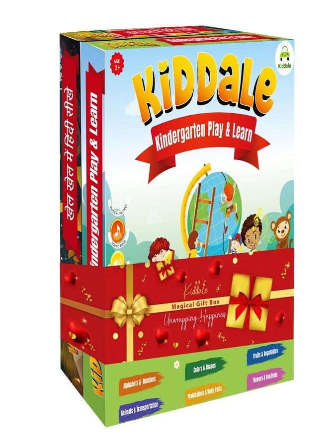 Kiddale Musical Learning Books for Kids(2-Pack): Play N Learn & Hindi Varnmala(Swar,Vyanjan),Interactive Talking Books with Music,Ideal for Toddlers Aged 2-4,Smart Educational Sound Book,Multicolor - Image 1